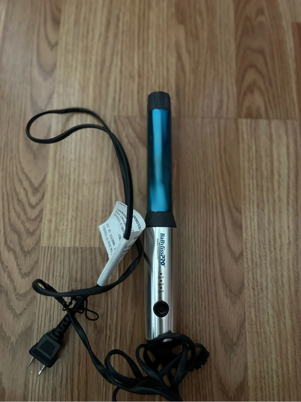 BaBylissPRO Blue Barrel Curling Wand - Blue/Silver